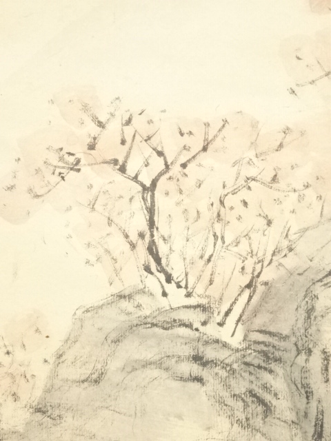 道具 ] - 道具 丙辰（1796年） 関山筆 山水 肉筆紙本掛軸 | ネット